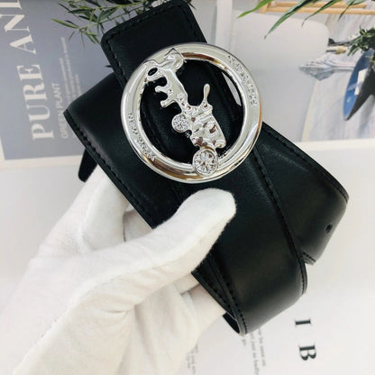 2025 3 Colors  Black Leather Belt