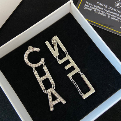 2025 Temperament Diamond Letter Earrings