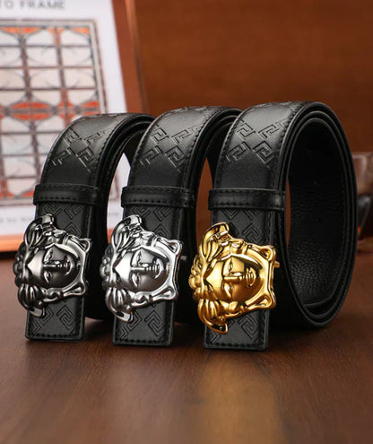 2025 Medusa 3 Colors printed letter leather belt