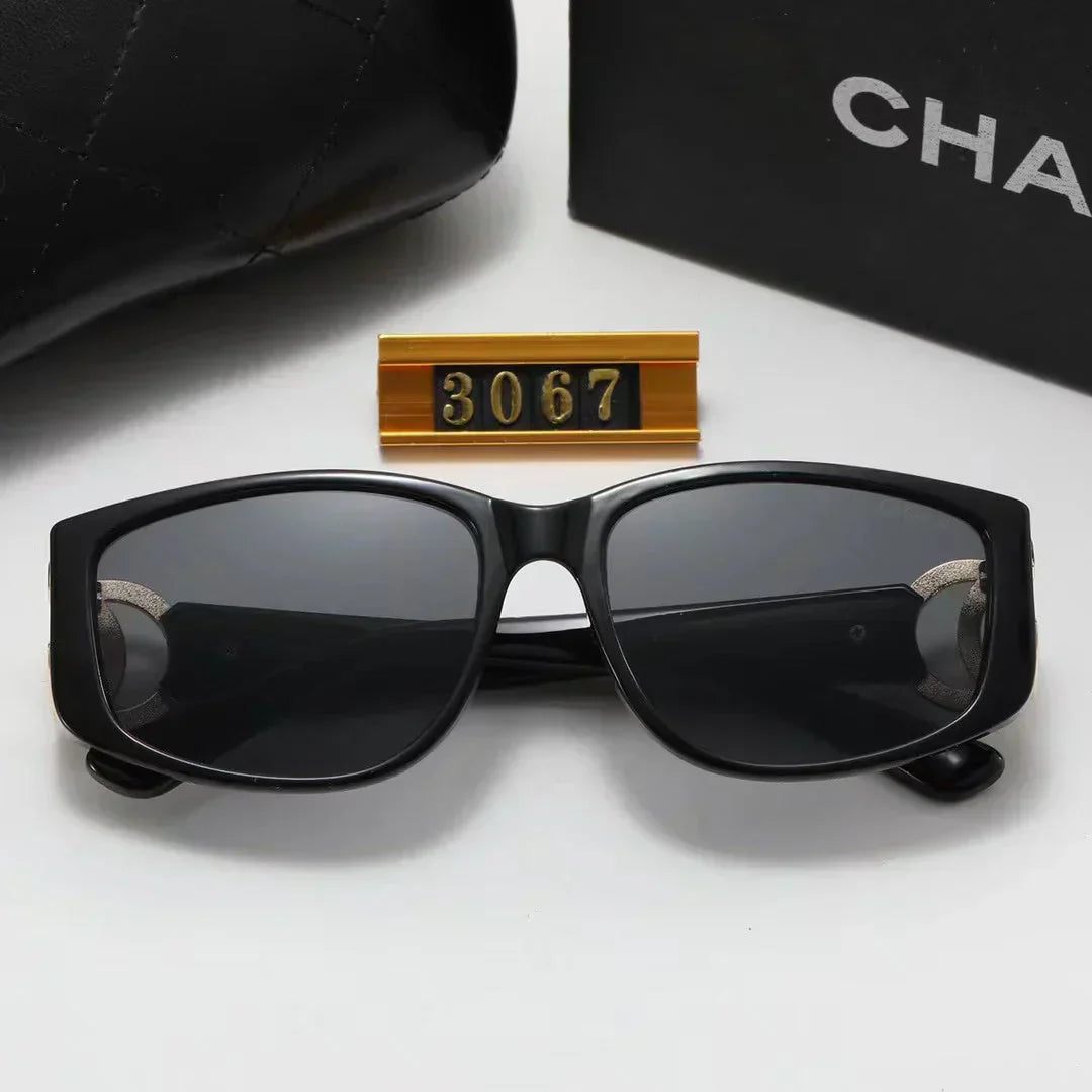 2025 Sunglasses large frame sunglasses leg logo