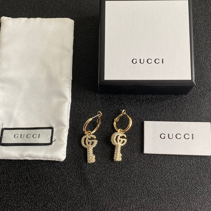 2025 Double G Diamond Key Earrings