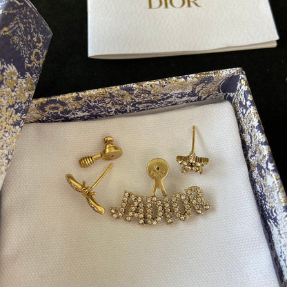 2025 Asymmetric Bee Diamond Stud Earrings