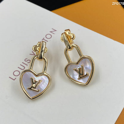 2025 Heart Shaped White Fritillaria Earrings
