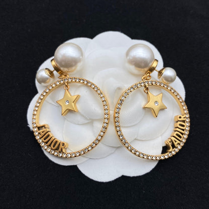 2025 Circle Star Stud Earrings
