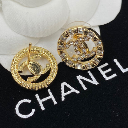 2025 Sparkling Zircon Alphabet Stud Earrings