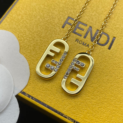 2025 Personality Diamond Alphabet Chain Earrings