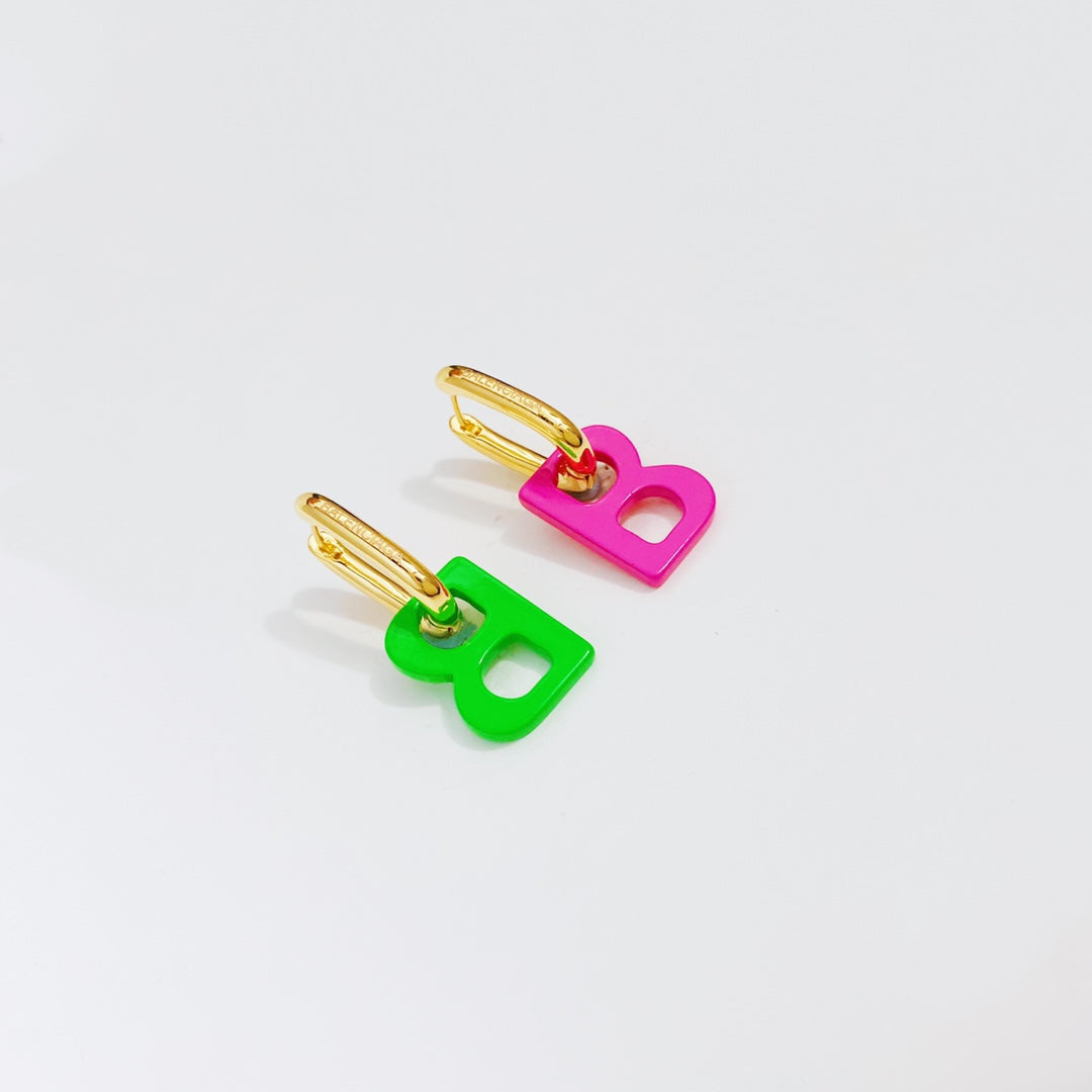 2025 Letter Logo Drop Earrings