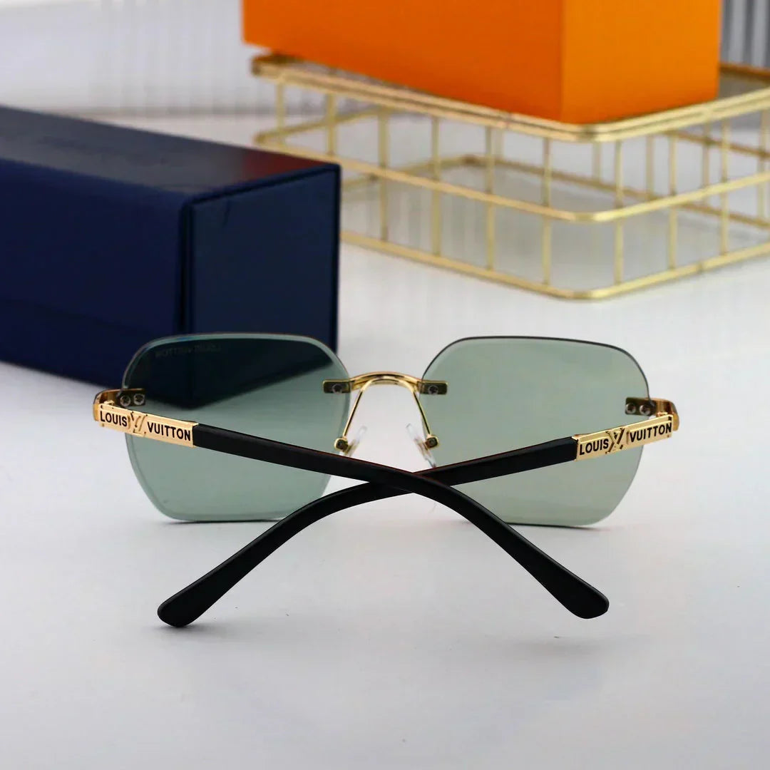2025 Polygonal rimless cut-edge sunglasses