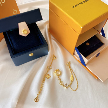 2025 Monogram Asymmetric Floral Earrings