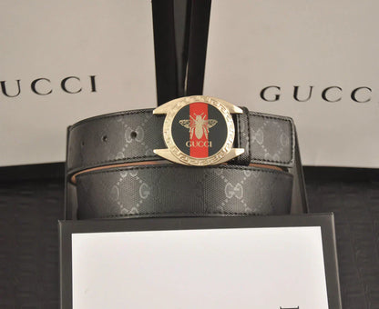 2025 2 Colors printed letter leather belt