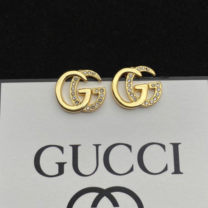 2025 Vintage Double G Diamond Stud Earrings