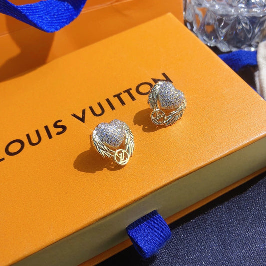2025 Angel Wings Heart Earrings
