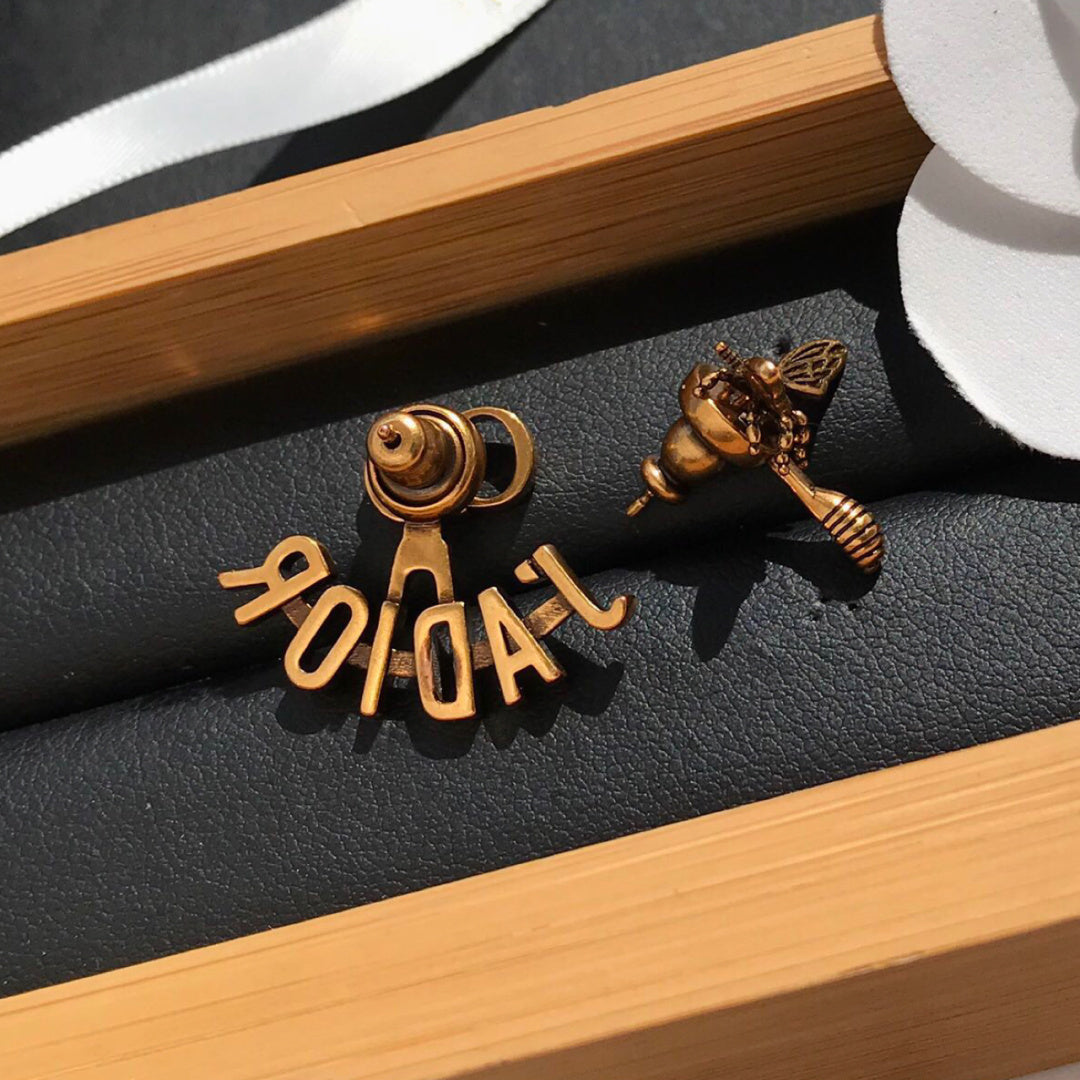 2025 Bee and golden earrings