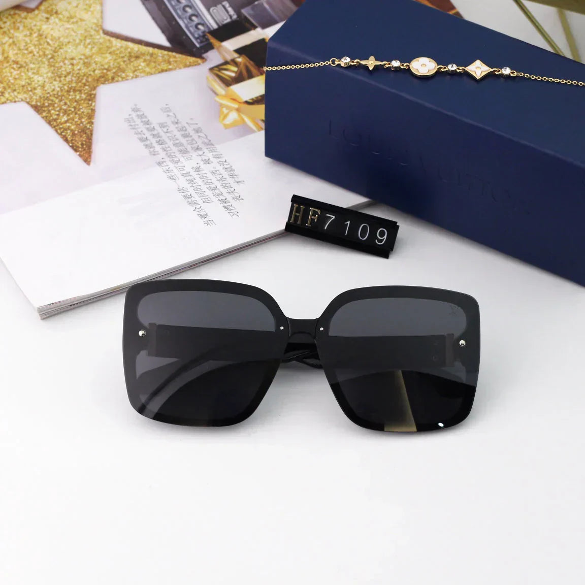 2025 Sunglasses  Large frame UV protection sunglasses
