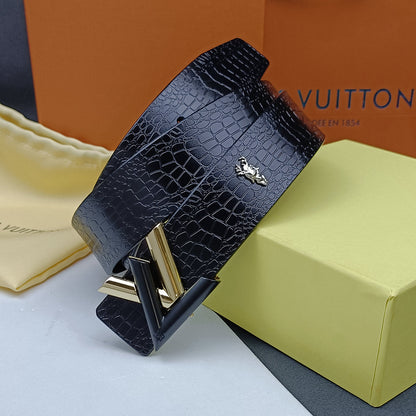 2025 3 Colors  printed letter leather belt