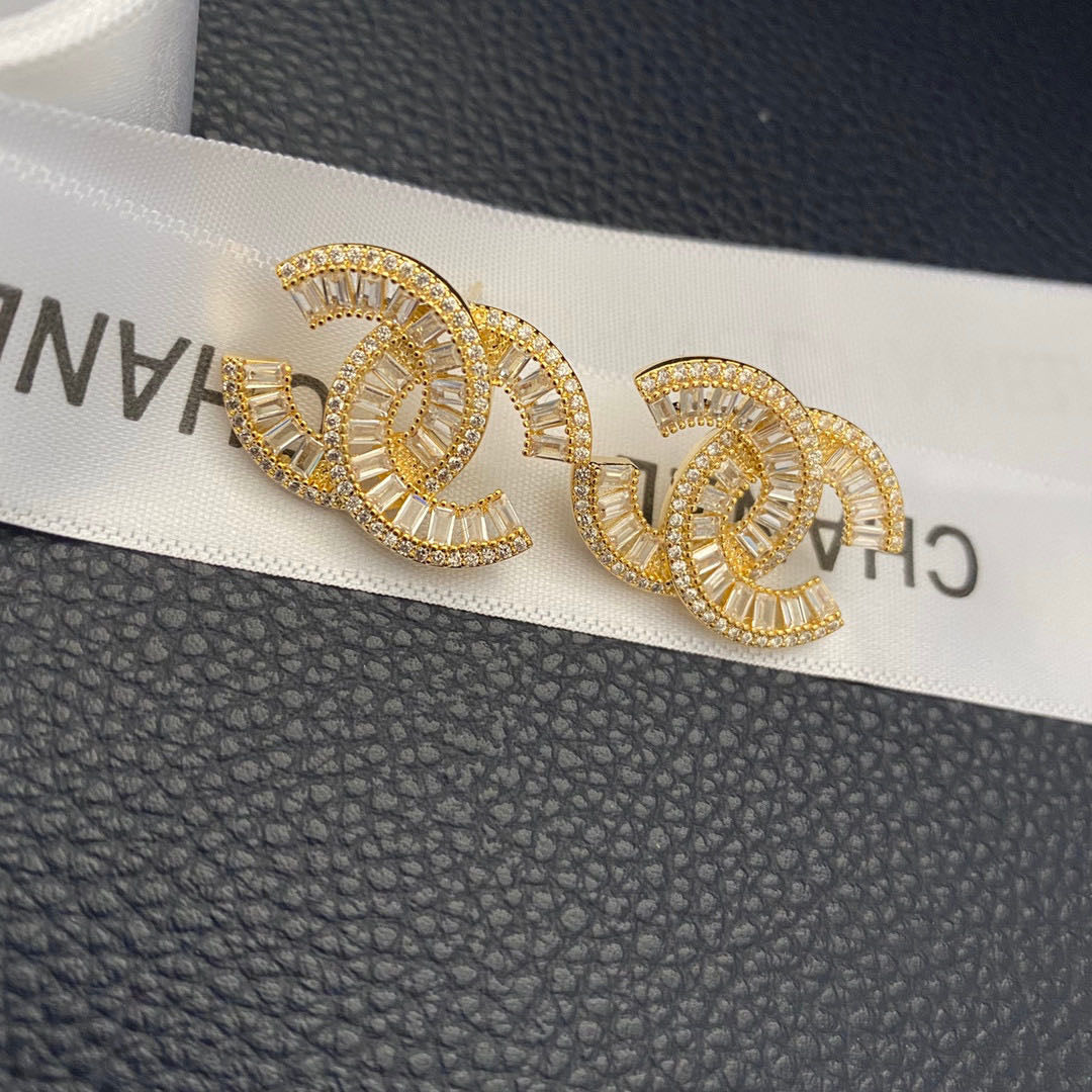 2025 Double Crystal Diamond Earrings