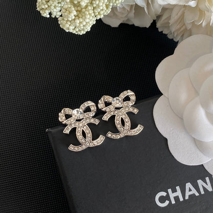 2025 Elegant Bow Diamond Earrings