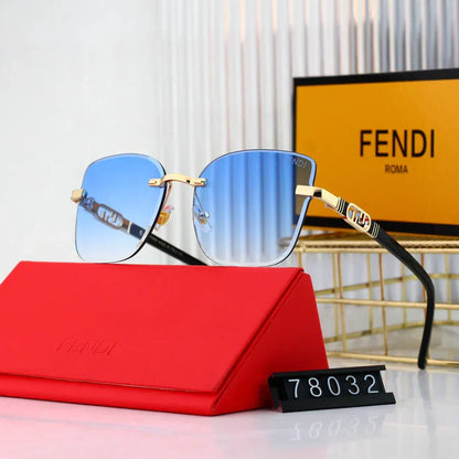 2025 Polygonal rimless cut-edge sunglasses