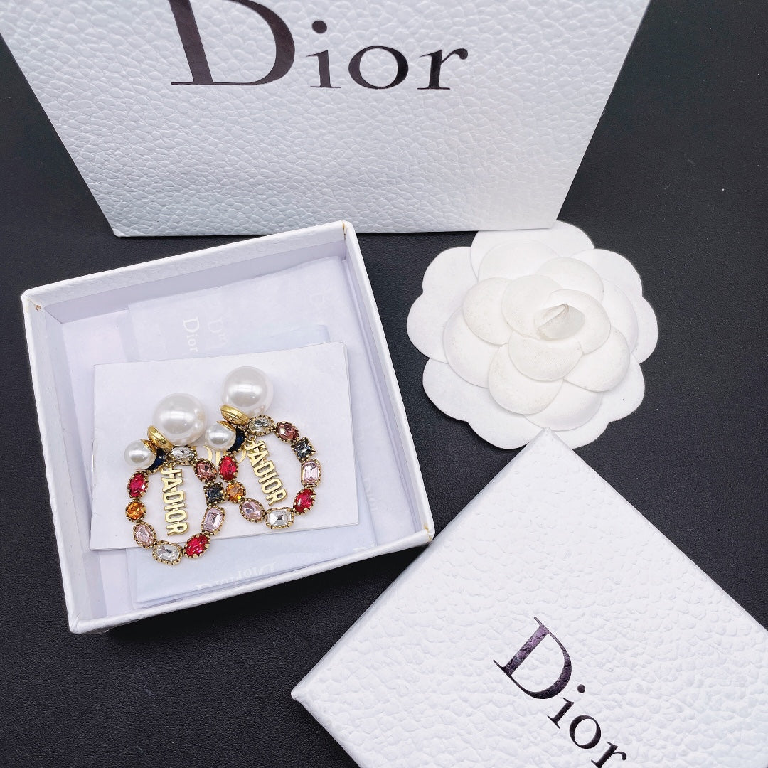 2025 Colored Diamond Pearl Earrings