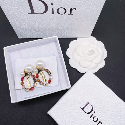 2025 Colored Diamond Pearl Earrings