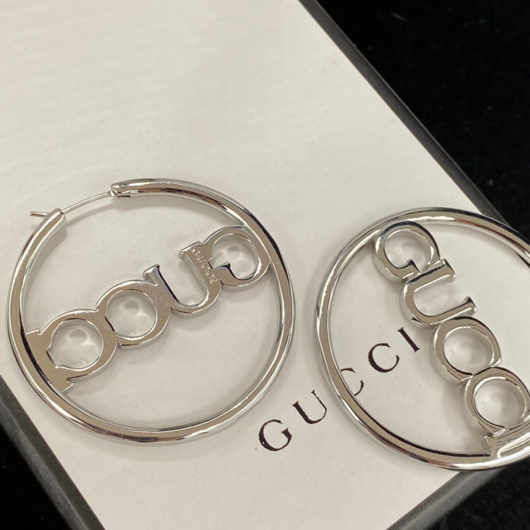 2025 Versatile Logo Letter Hoop Earrings