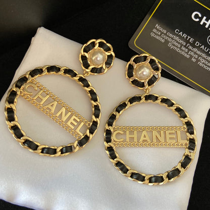 2025 Fashion Leather Cord Large Hoop Earrings