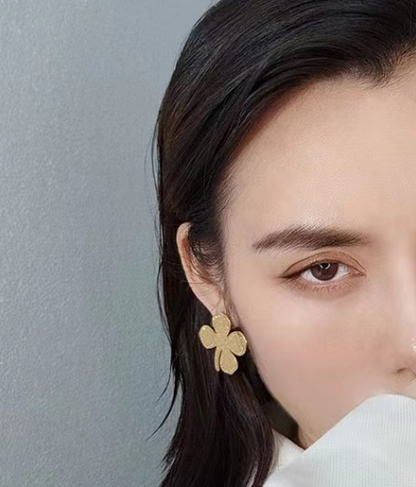 2025 Four-leaf Clover Letter Earrings