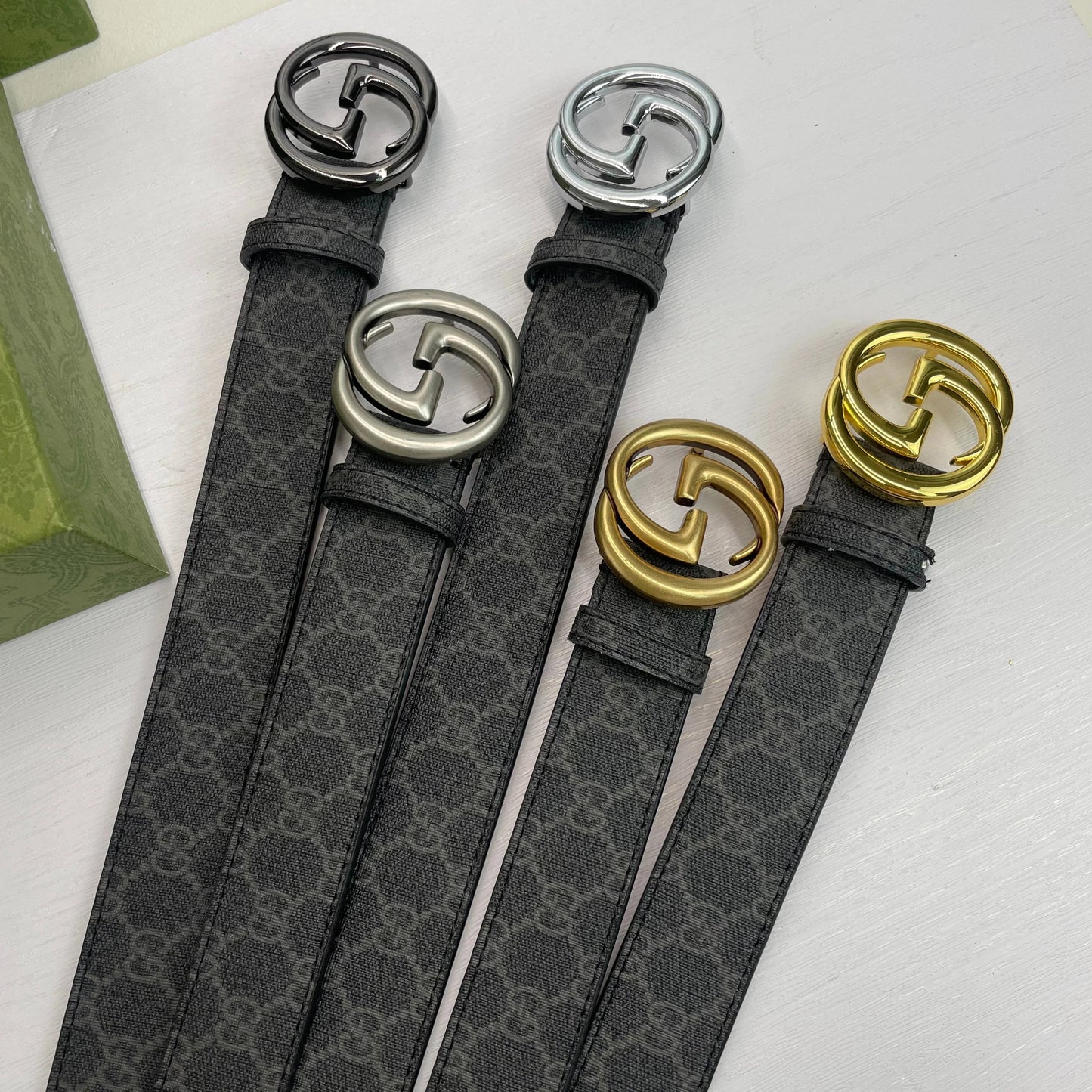 2025  4 Colors Classic double G pattern printed belt
