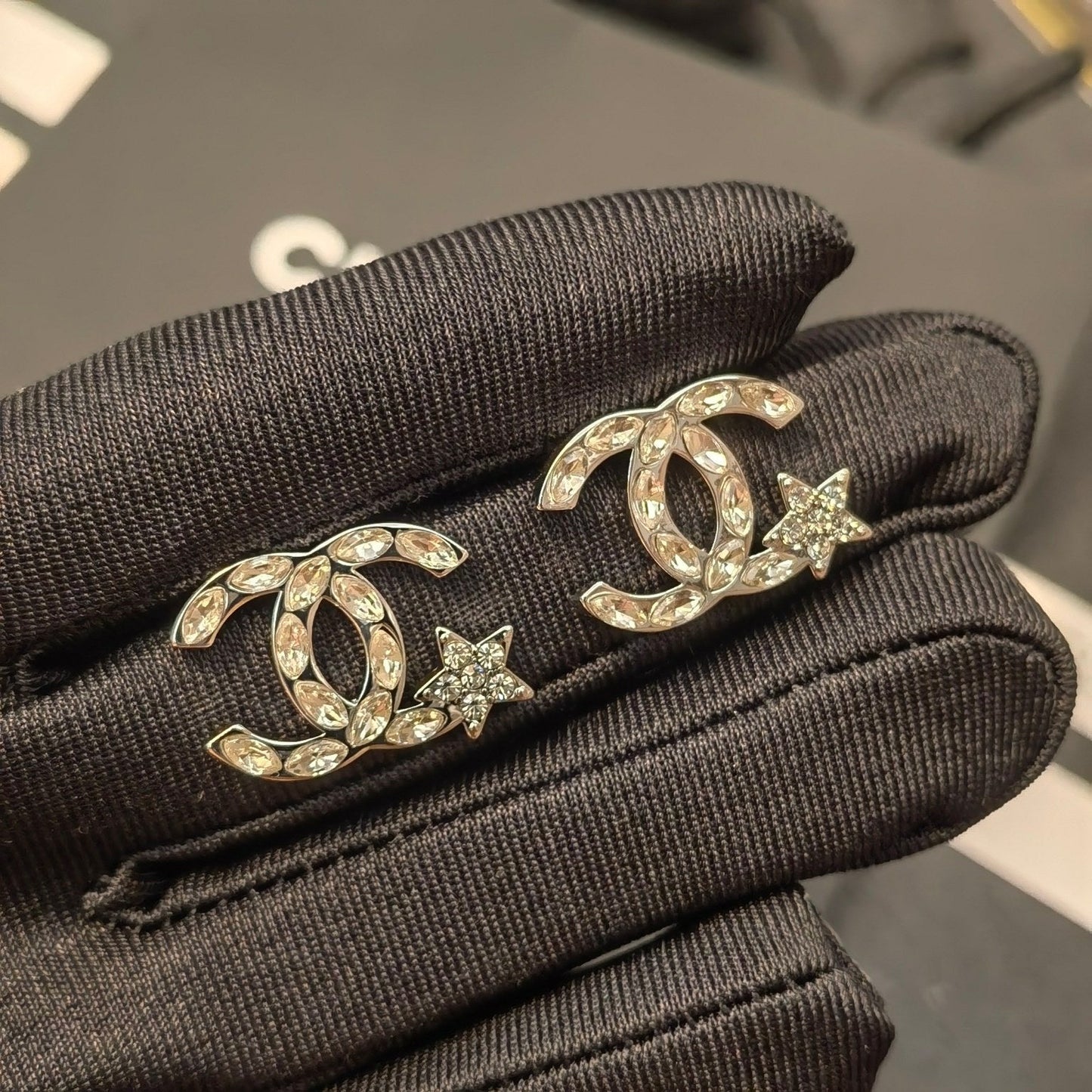 2025 Crystal Diamond Star Stud Earrings