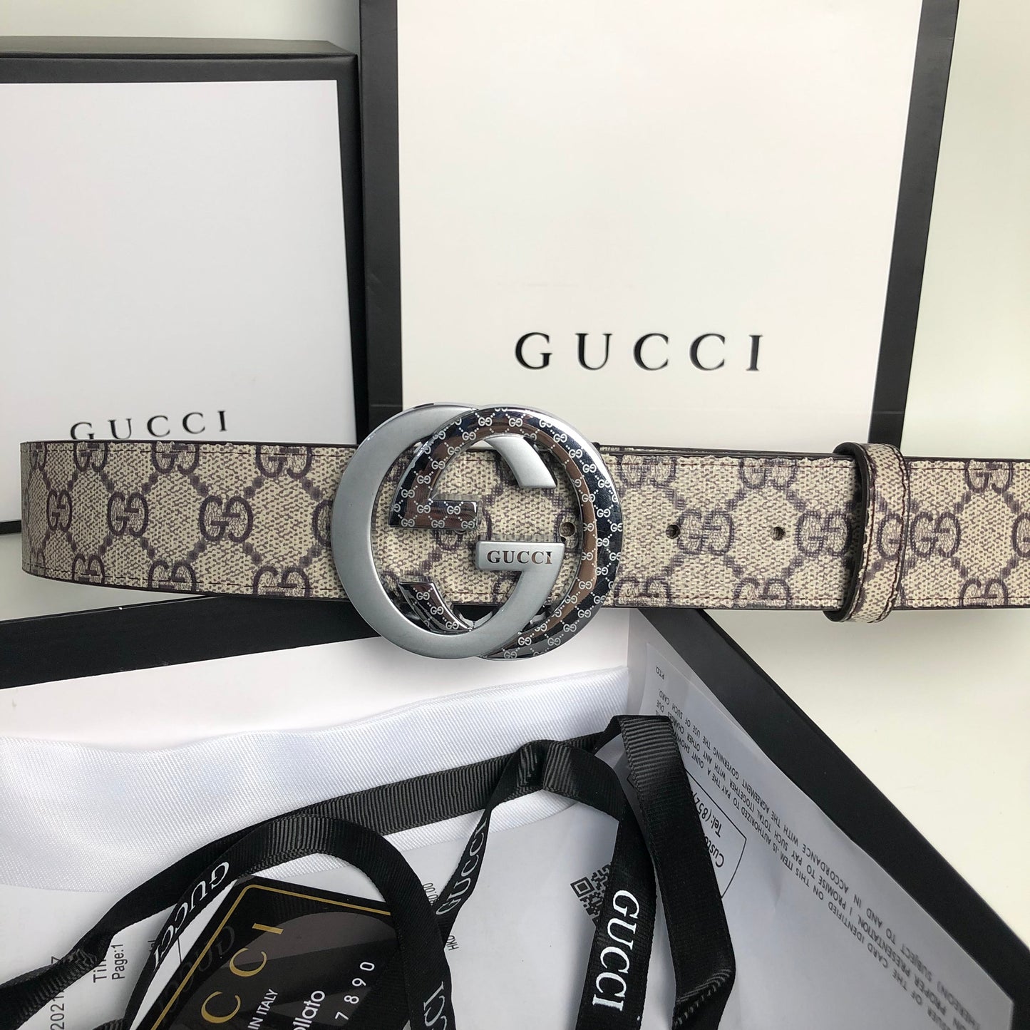 2025 3 Colors  printed letter leather belt