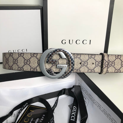 2025 3 Colors  printed letter leather belt