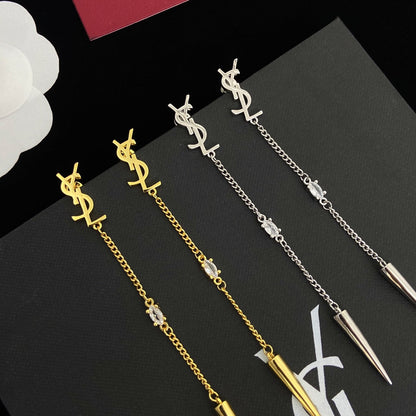 2025 Temperament Chain Logo Earrings