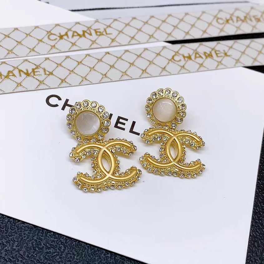 2025 New Luxury Crystal Gold Earrings