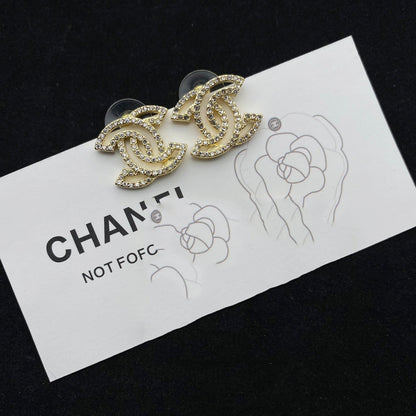 2025 Cutout Diamond Letter Stud Earrings