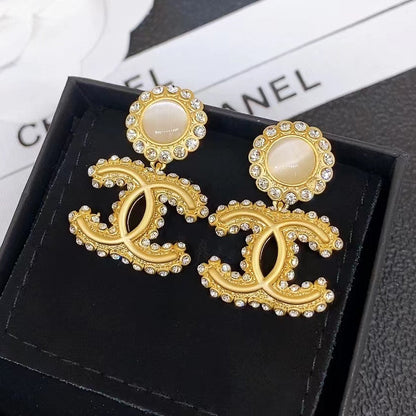 2025 New Luxury Crystal Gold Earrings