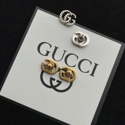 2025 Double G Thread Design Stud Earrings