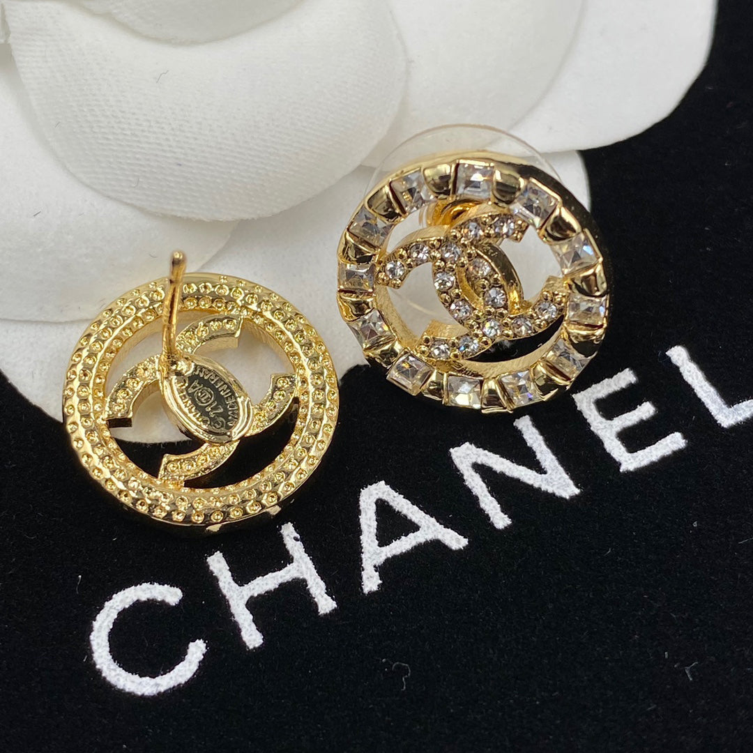 2025 Sparkling Zircon Alphabet Stud Earrings