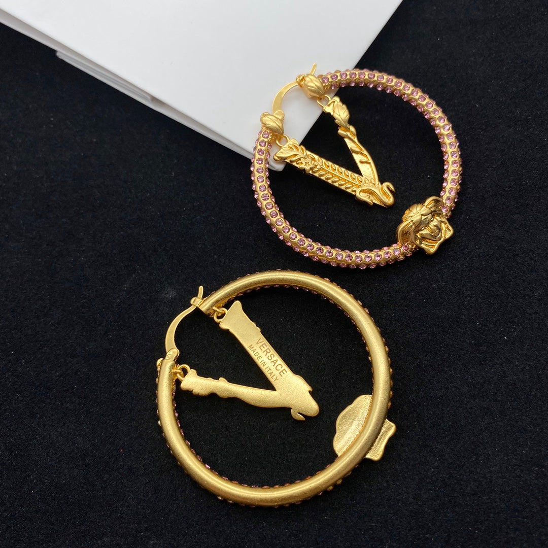 2025 Vintage Diamond Hoop Earrings