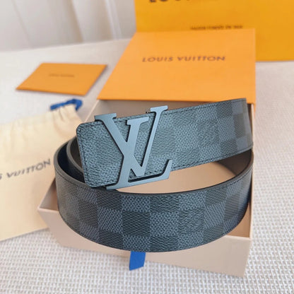 2025  classic black buckle black check men's belt