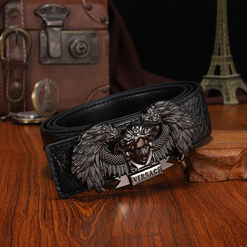 2025 Medusa Biggie Leather Fashion Belt