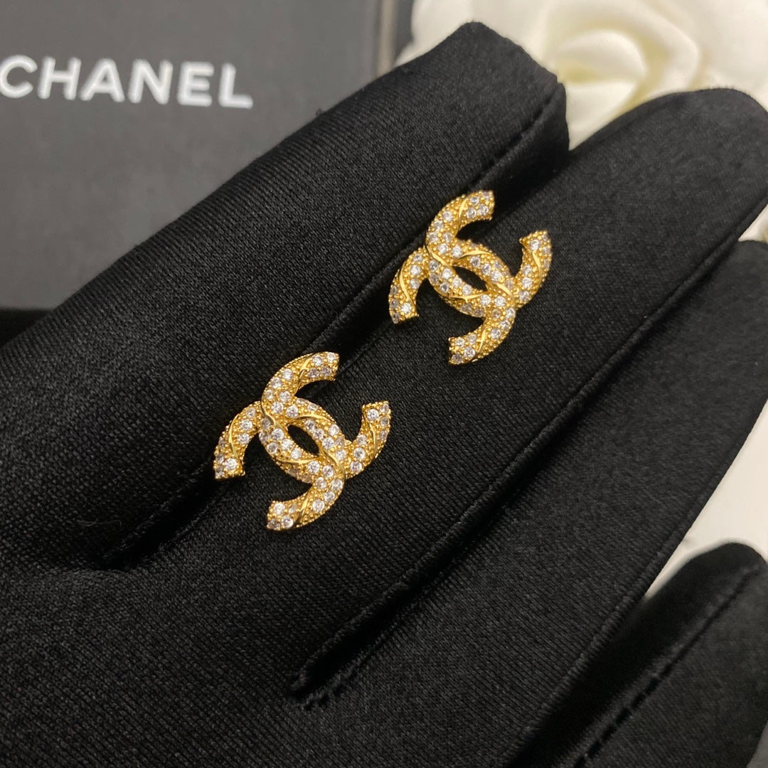 2025 Premium Zircon Letter Stud Earrings