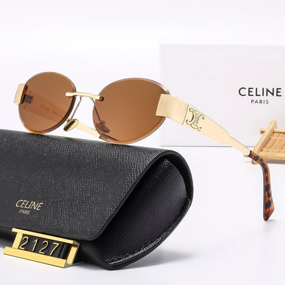 2025 Oval-frametone METAL SUNGLASSES