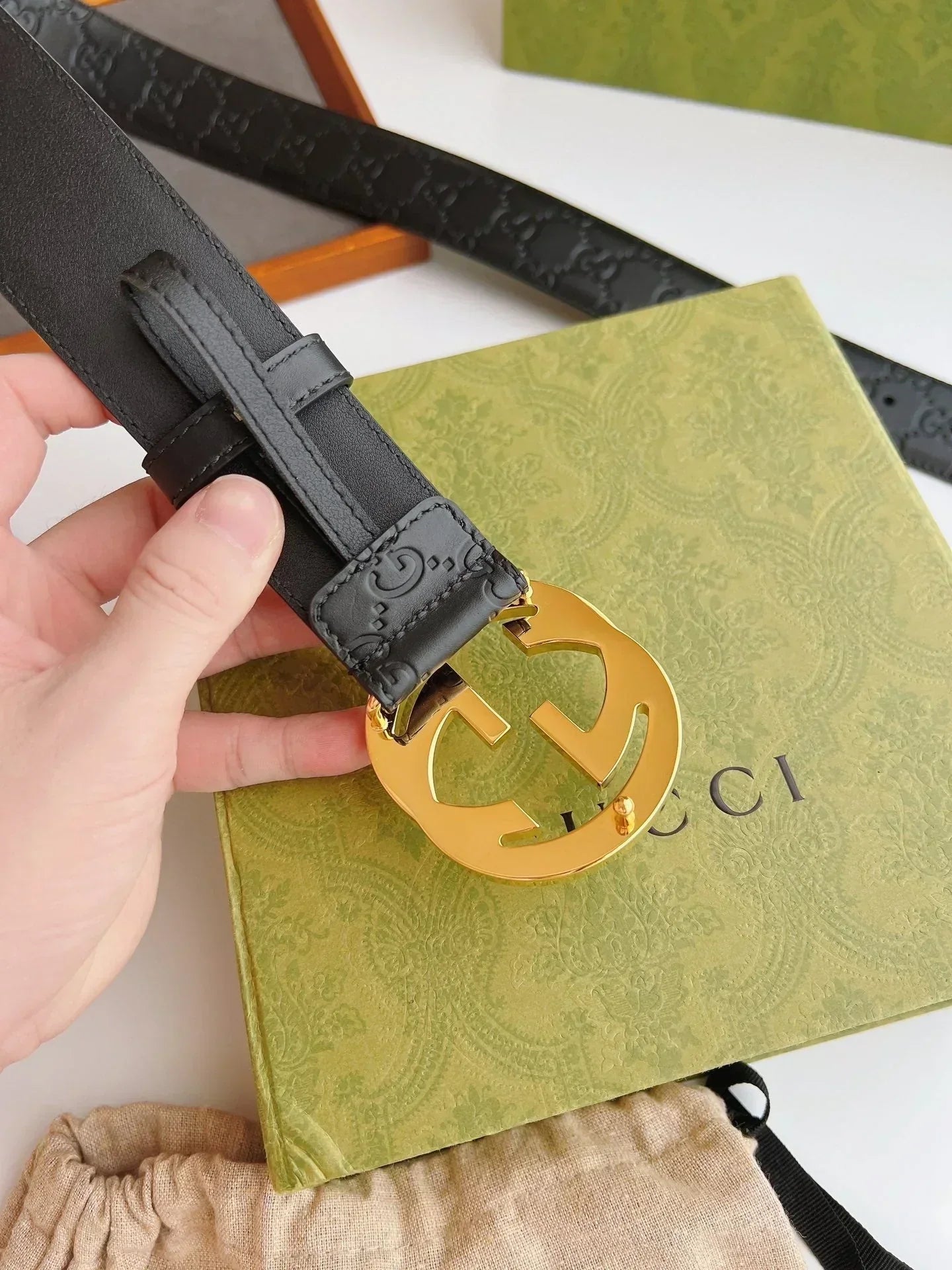 2025 First layer cowhide large flower belt width: 4.0cm