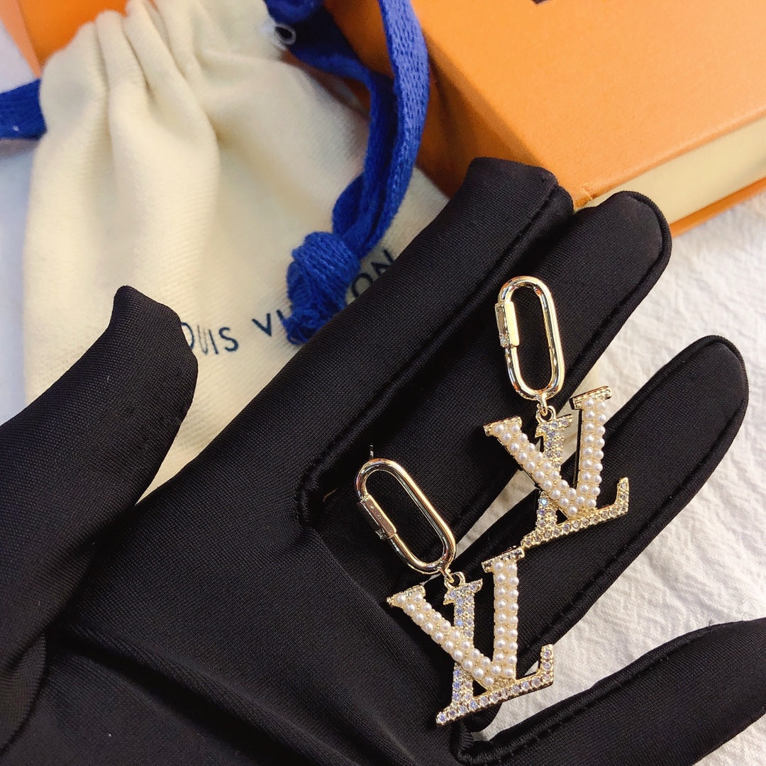 2025 Pearl and Diamond Drop Earrings