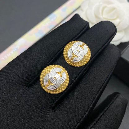 2025 Premium Gold Round Stud Earrings