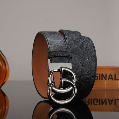 2025 3 Colors  printed letter leather belt