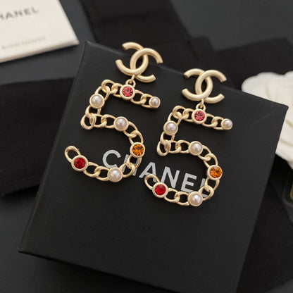 2025 New No.5 Colored Diamond Earrings