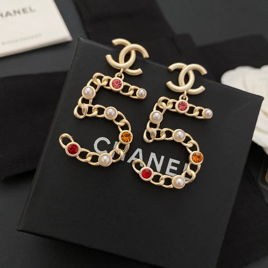 2025 New No.5 Colored Diamond Earrings