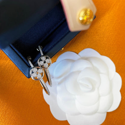 2025 Monogram Flower Diamond Earrings