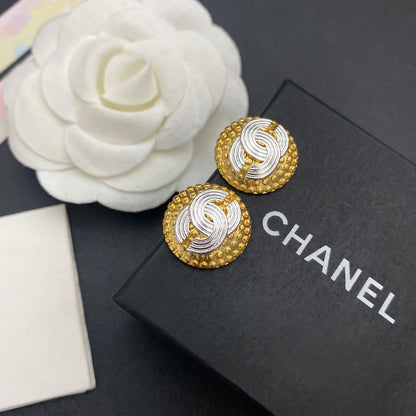 2025 Premium Gold Round Stud Earrings